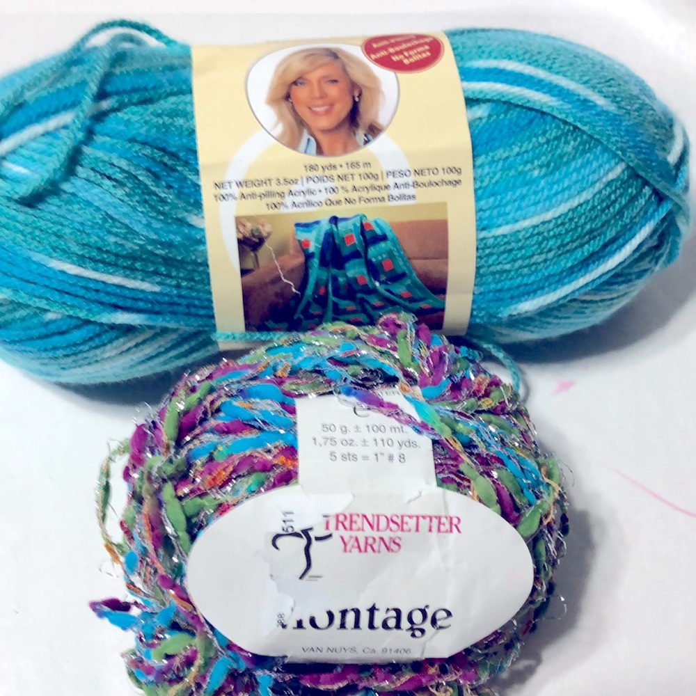 1 Ball TRENDSETTER YARN 1 Ball DEBRAH NORVILLE YARN. NWT
